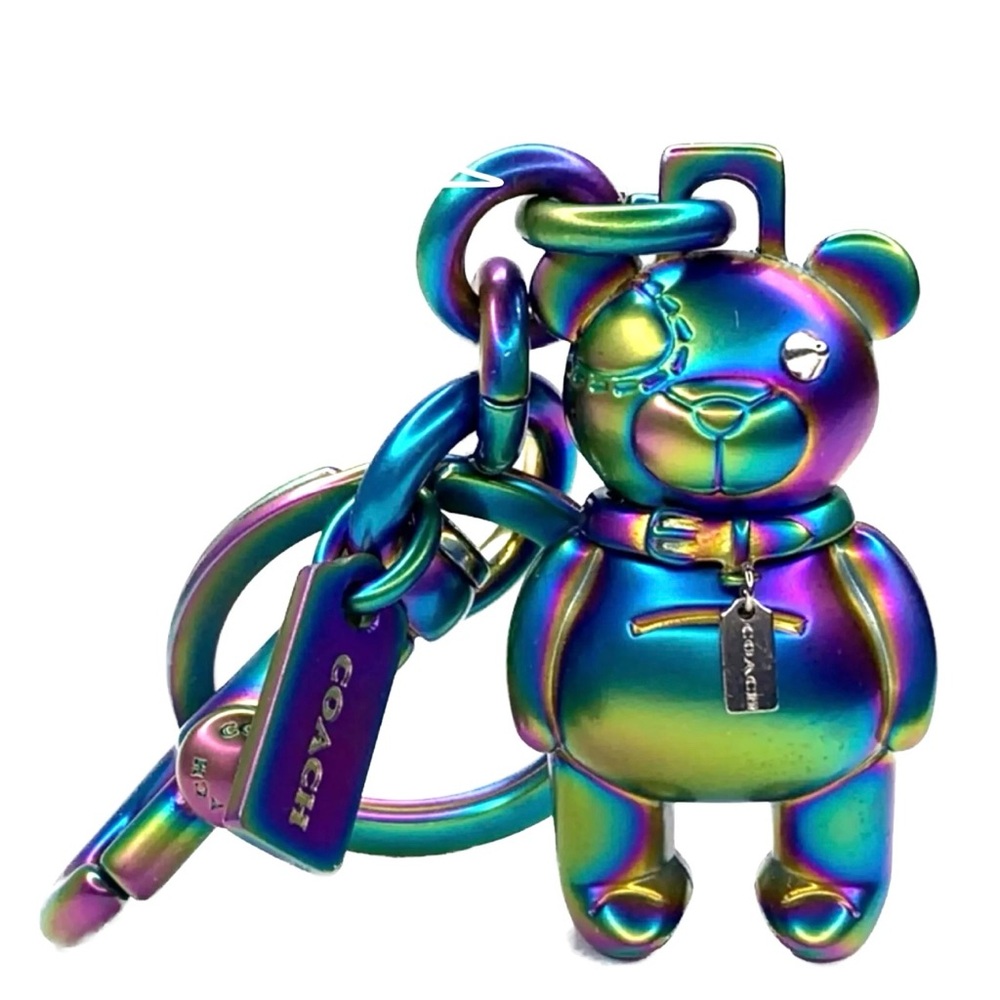 Coach Oil Slick Bear keychain/ bag clip / NEW un-used without tag / cross posted - Picture 3 of 5